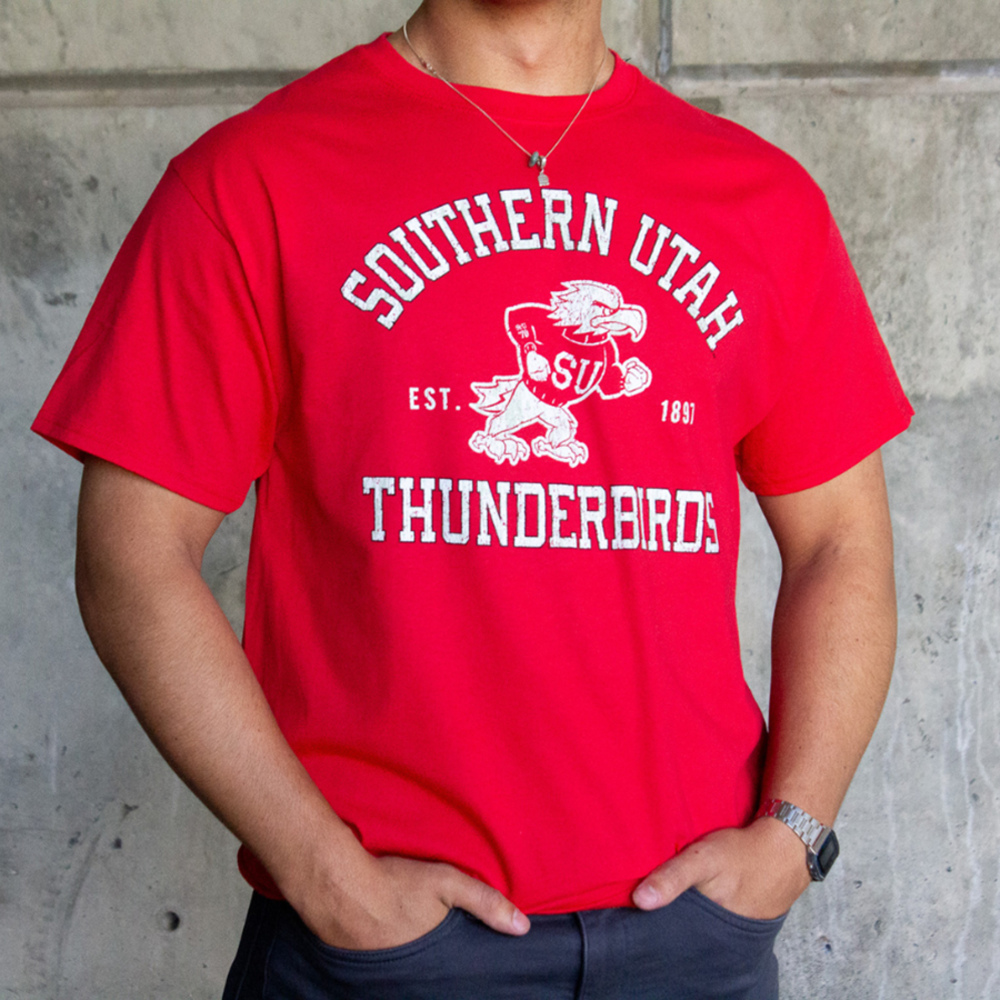 image of: Champion Southern Utah Thunderbirds Fighting Bird Tee