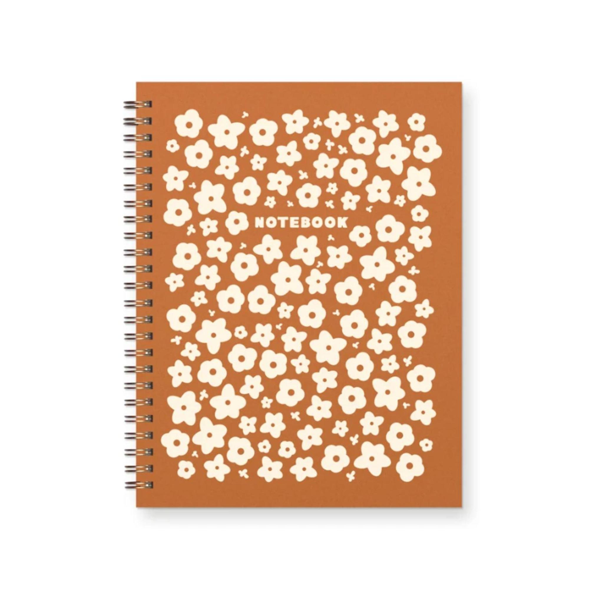 Product image 1 of 1 for Flower Pattern Journal, Lined Notebook, Orange & White