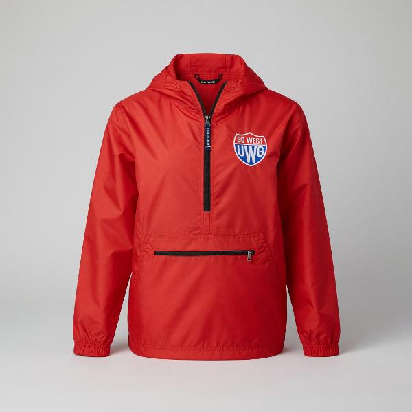 UWG LOGO PACK N GO PULLOVER; $54.99