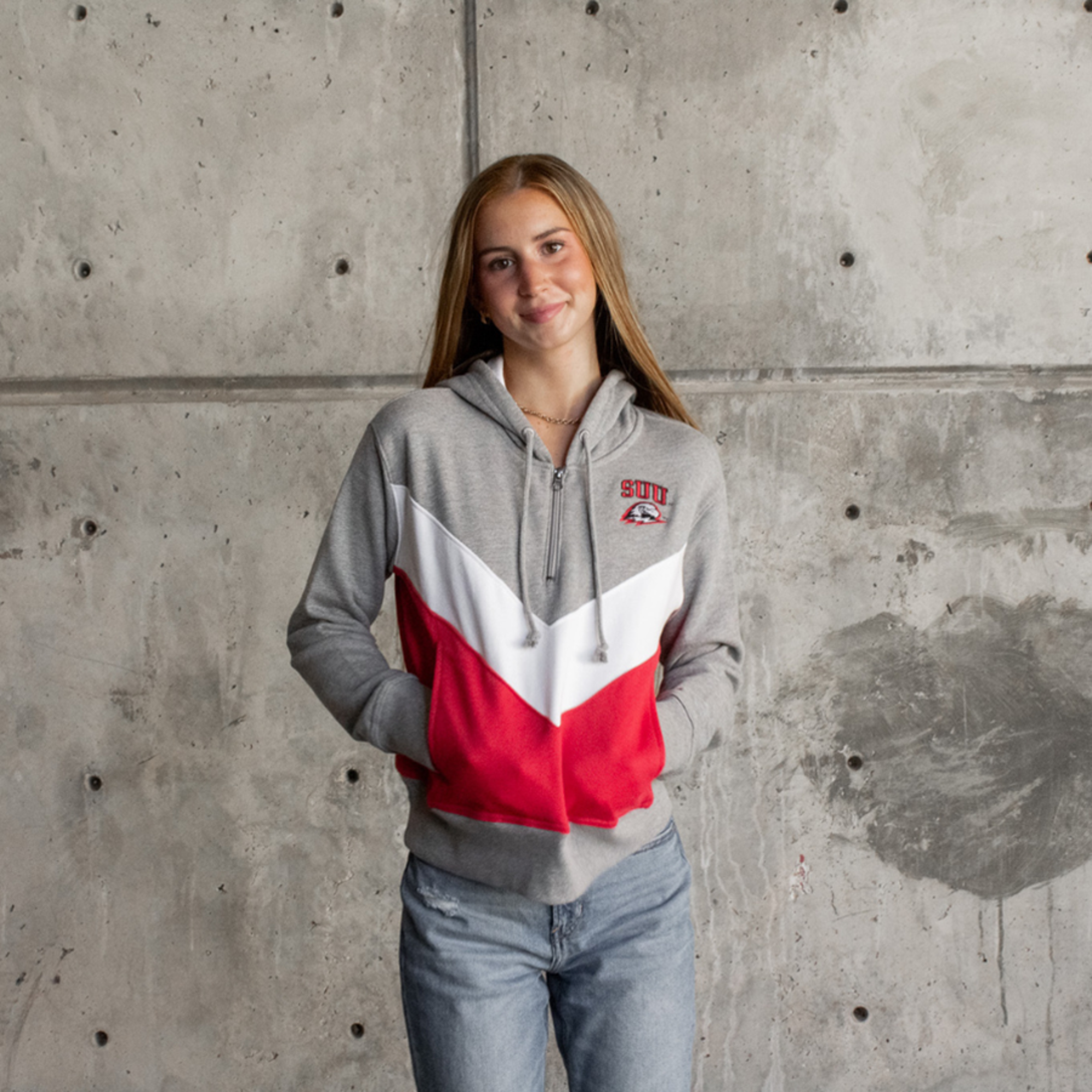 image of: Champion Women's SUU Color Block Hoodie