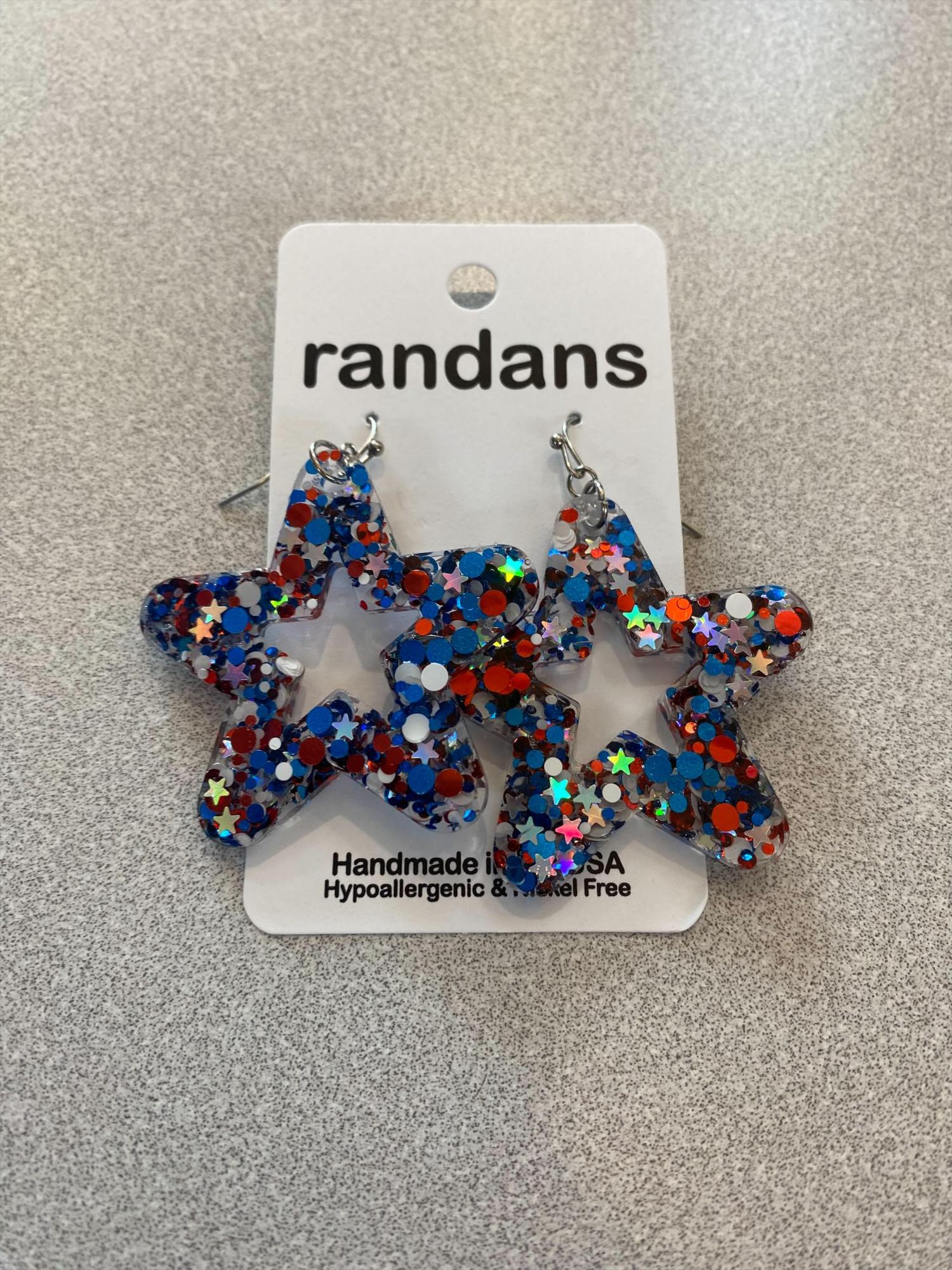 image of: STARS FRAMELESS DANGLE EARRINGS