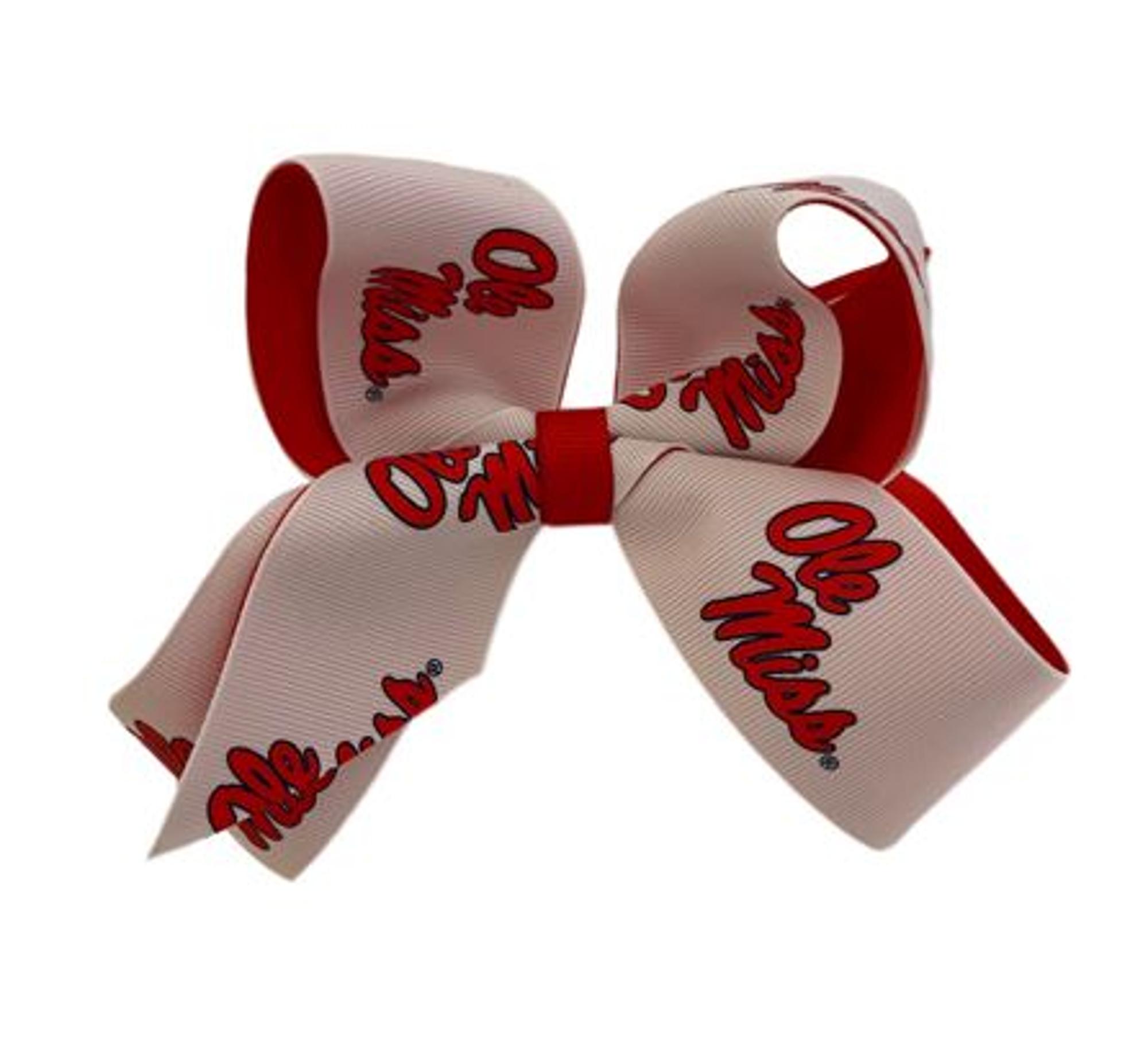 image of: Ole Miss 2-Tone Hair Bow 5in