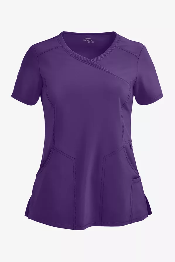 Product image 1 of 2 for Cherokee Infinity Women's Mock Wrap Scrub Top, Grape