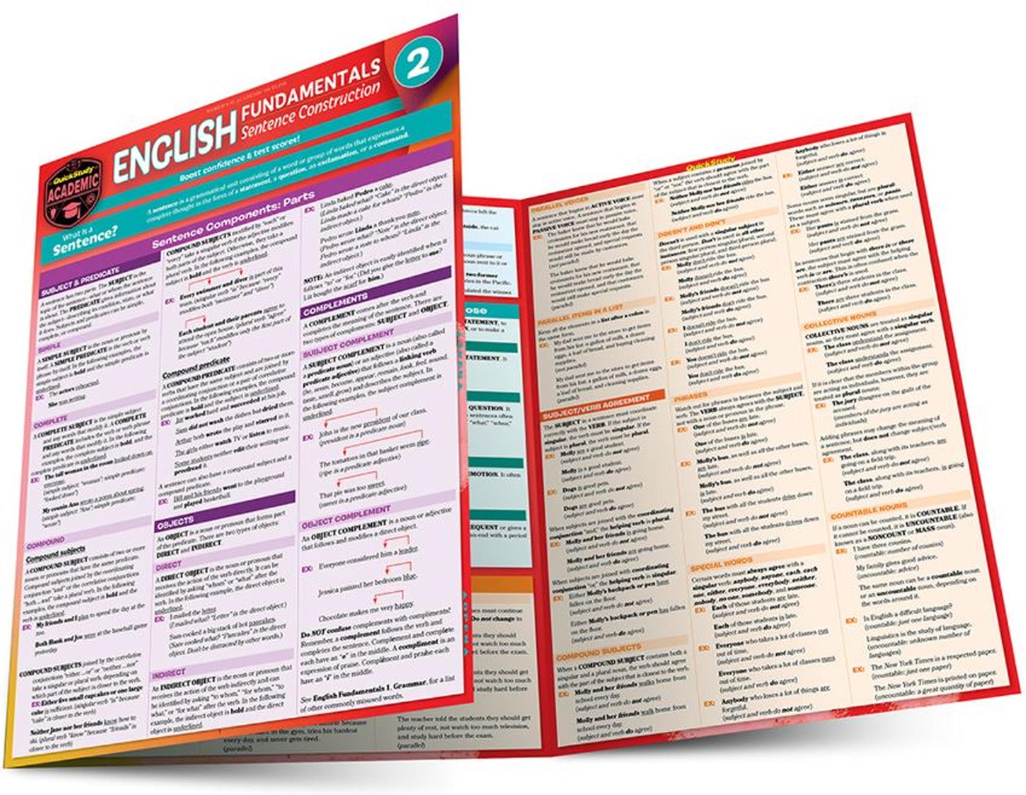 BARCHARTS / ENGLISH FUNDMENTALS Sentence Construction