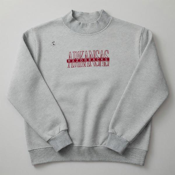 Arkansas Razorbacks Stripe Tap Stitch Mockneck; $89.98