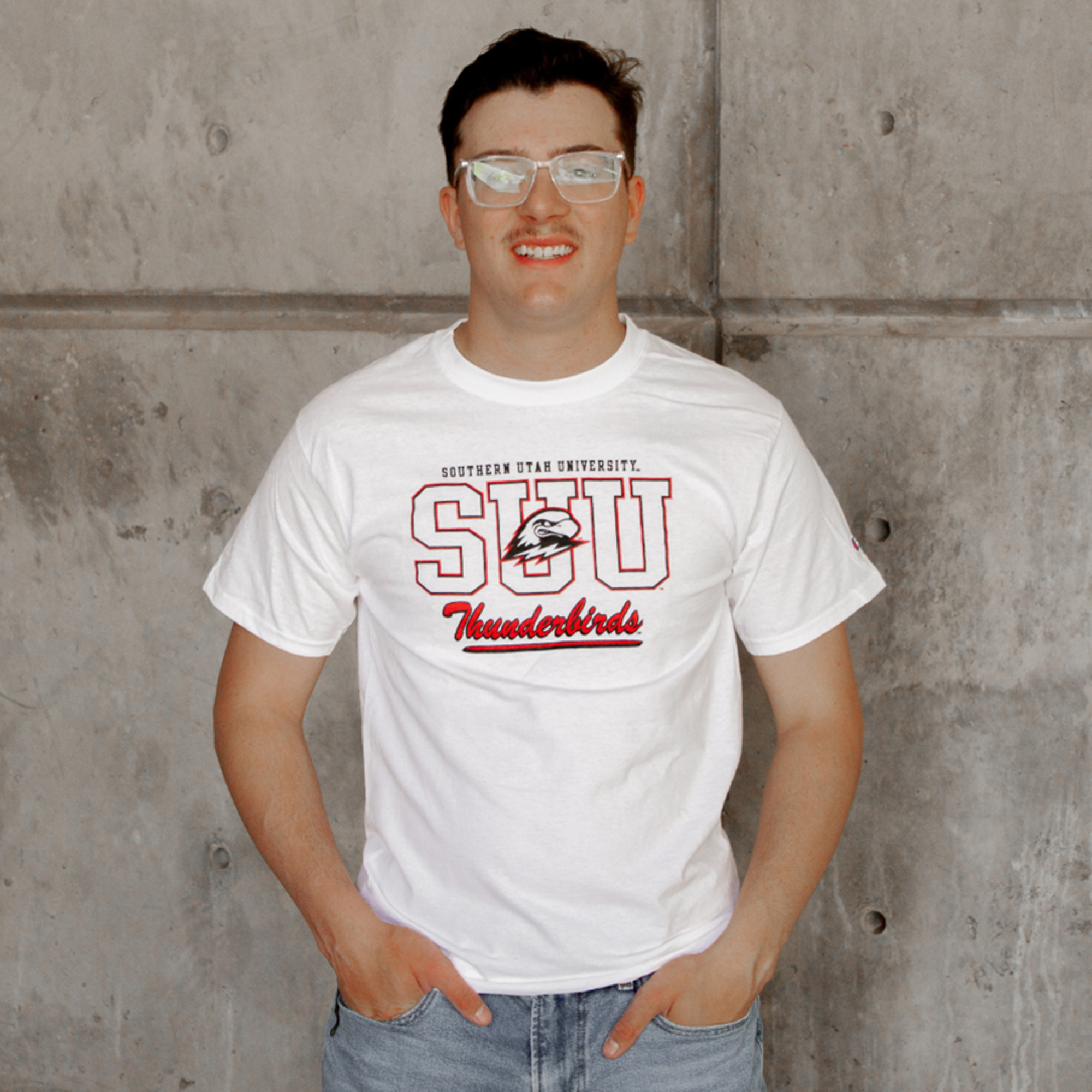 image of: Champion SUU Thunderbirds White Tee