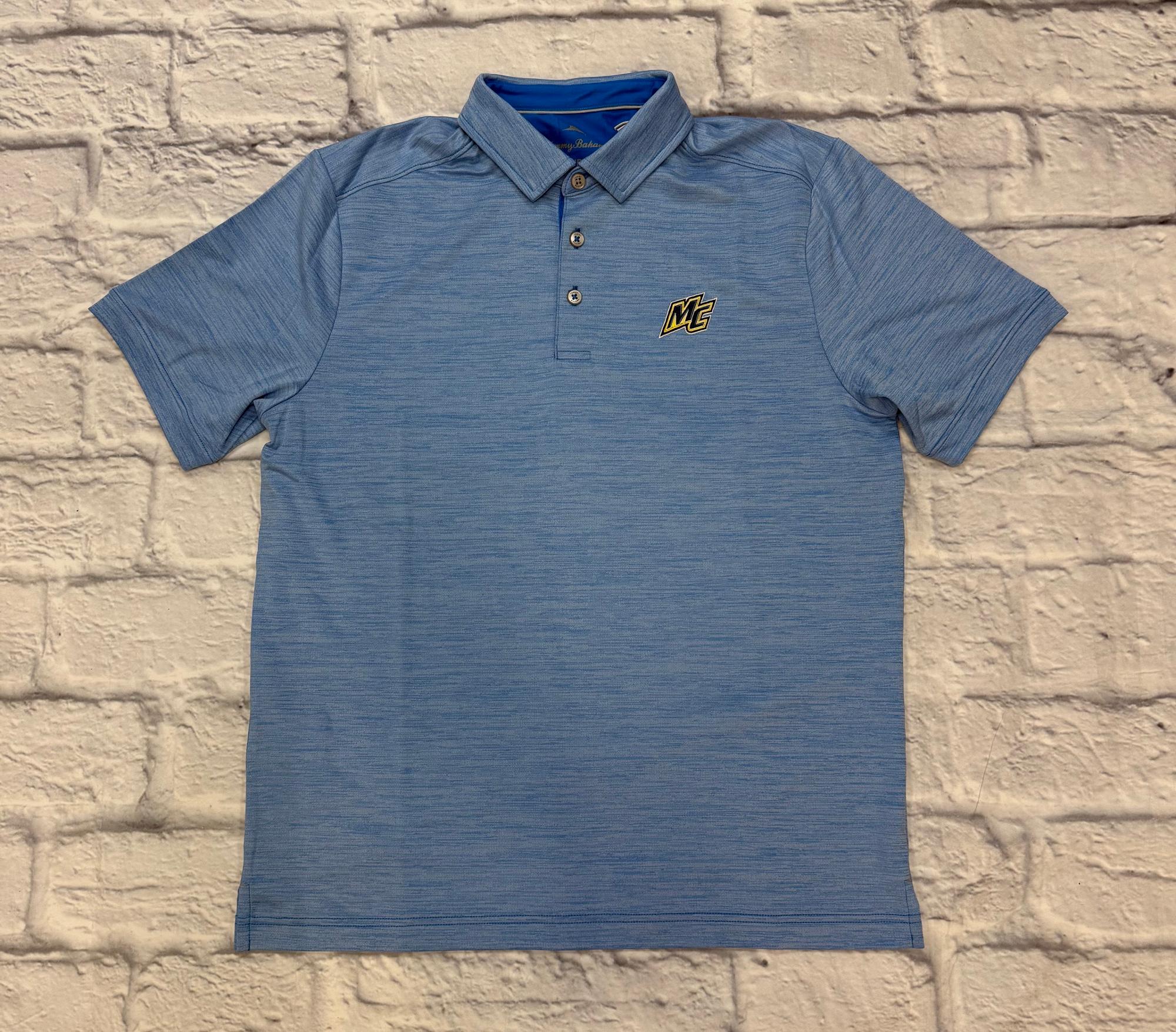 image of: Tommy Bahama Sport San Raphael Heathered Columbia Blue Polo