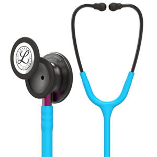 ACQ 3M LITTMANN CLASSIC STETHOSCOPE - BLACKSTEEL + TURQUOISE; $175.00