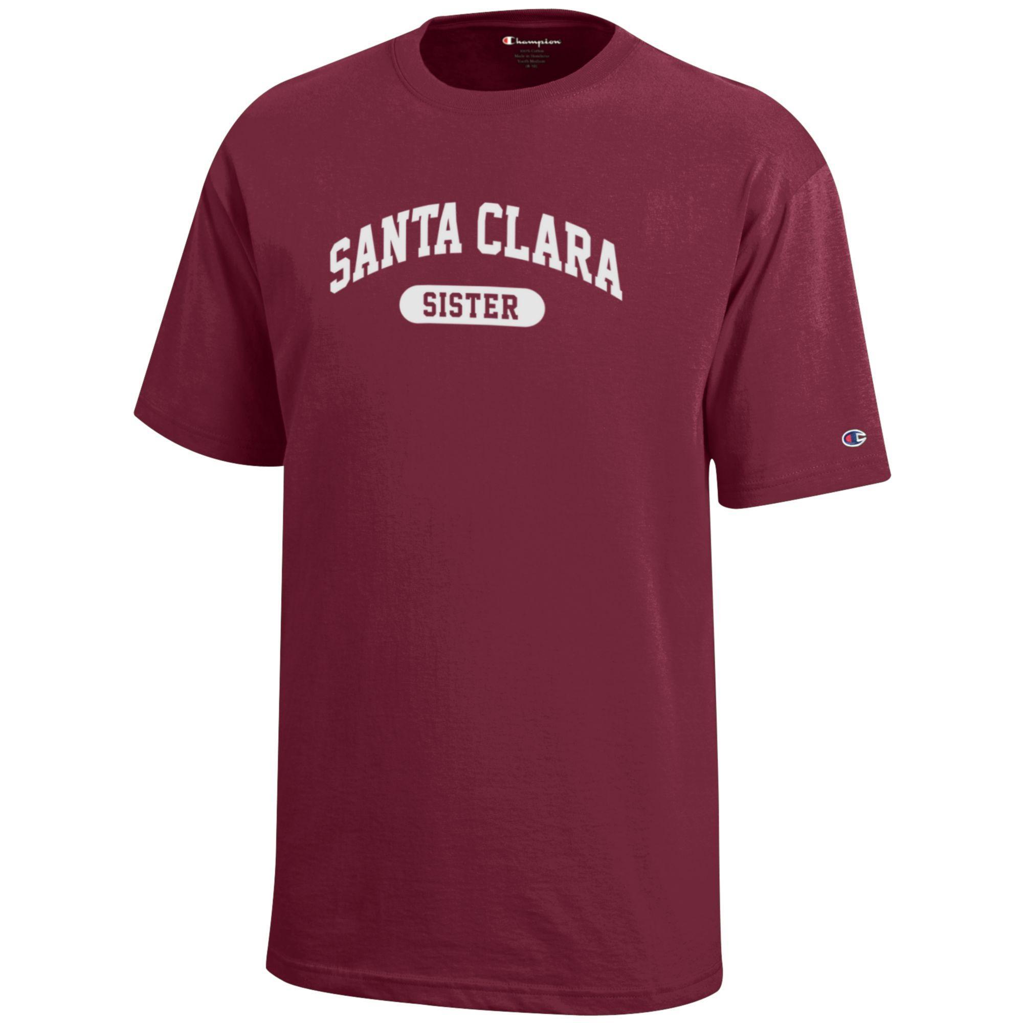 image of: Santa Clara University Champion Sister Youth Short Sleeve Tee, Garnet