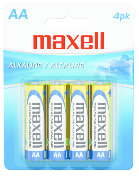 Maxell Alkaline AA Batteries, 4 Pack; $2.99