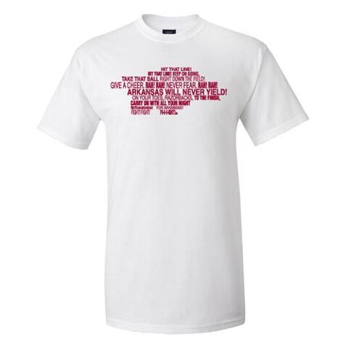 Arkansas Razorbacks Fight Song Short Sleeve Tee; $9.95