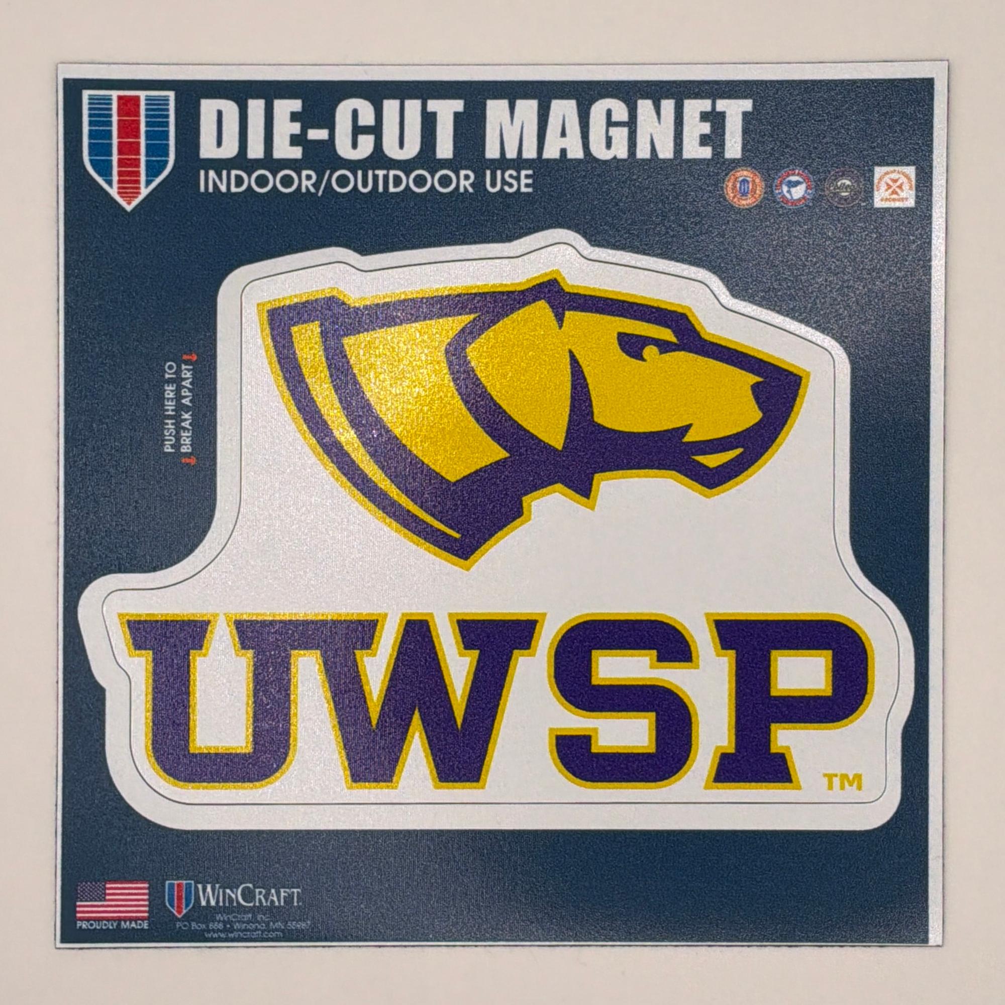Product image 1 of 1 for UWSP Dog Head 6x6 Die-Cut Magnet