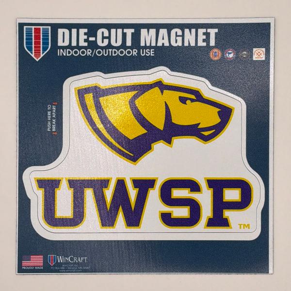 UWSP Dog Head 6x6 Die-Cut Magnet; $9.98