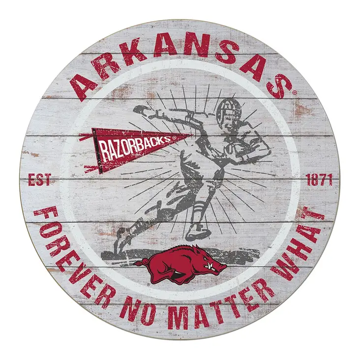 image of: Arkansas Razorbacks Throwback Football Wall Art