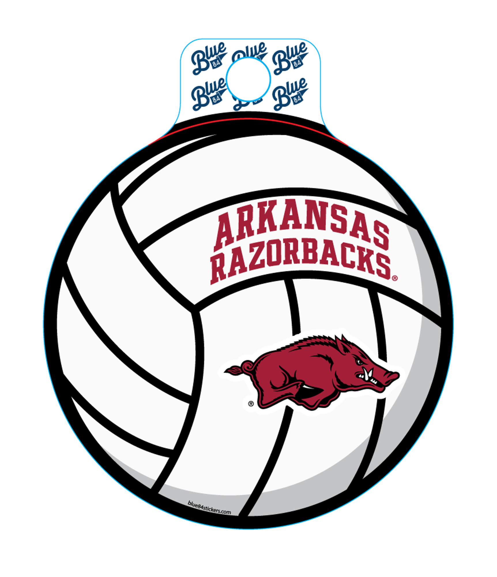 image of: Arkansas Razorback Volleyball Blue 84 Stickers