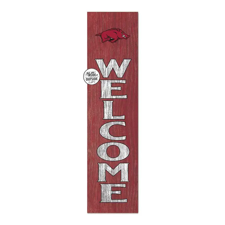image of: Arkansas Razorbacks Leaning Welcome Sign - Indoor/Outdoor
