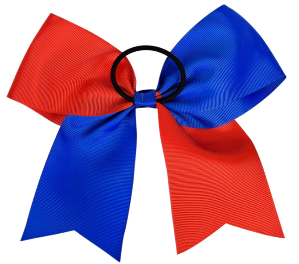 Royal & Red Ponytail Hair Bow; $3.99