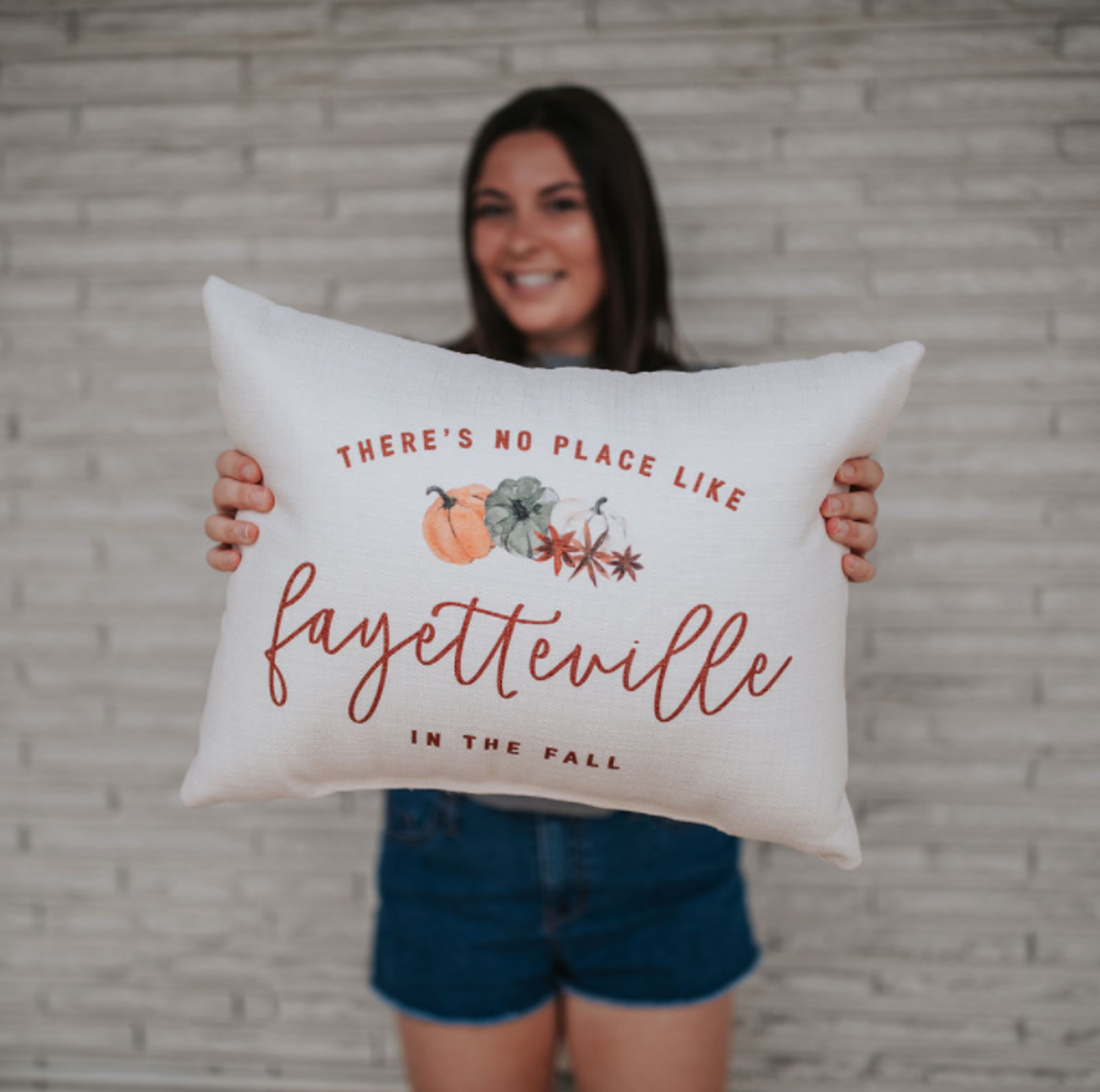 image of: There's No Place Like Fayetteville in the Fall Pillow
