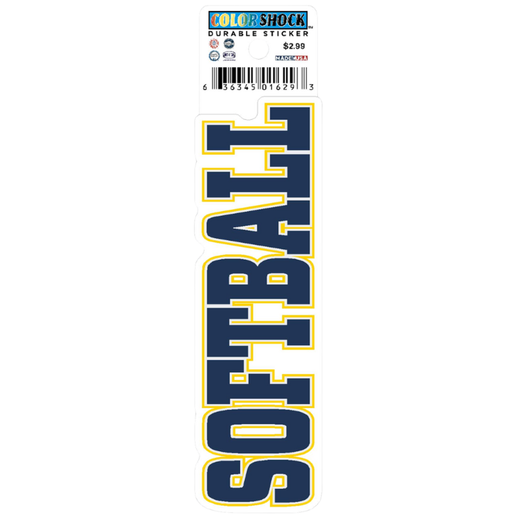 image of: Softball Textured Sticker