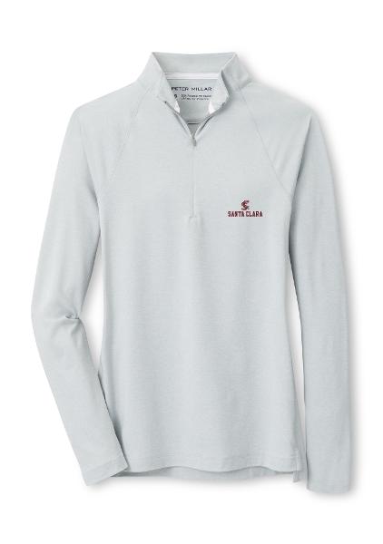 Santa Clara Broncos Peter Millar Women's Perth Quarter Zip Jacket, British Gray; $195.00