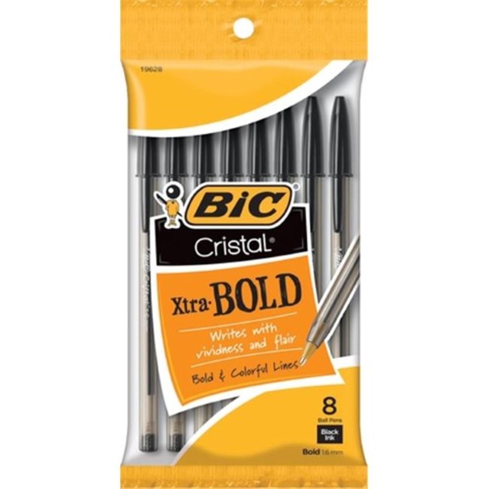 image of: BIC Xtra Bold Black Pens 8 Pack