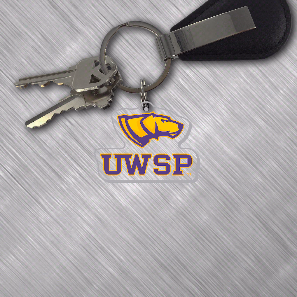 Product image 1 of 1 for University of Wisconsin Stevens Point Acrylic Keytag