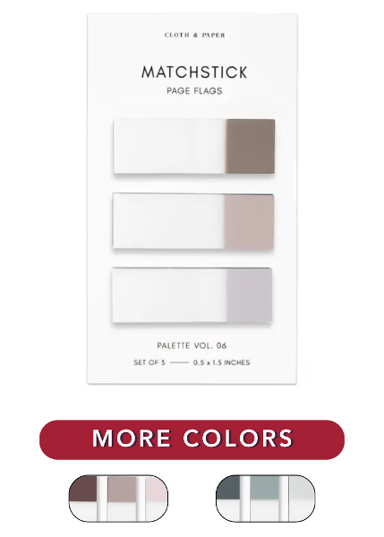 Matchstick Page Flag Set; $6.98