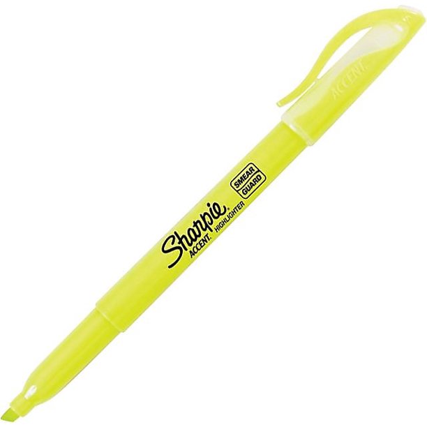 image of: Sharpie Highlighter Accent Thin Fluorescent Yellow