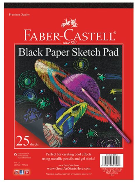 image of: Black Paper Sketch Pad 25sh
