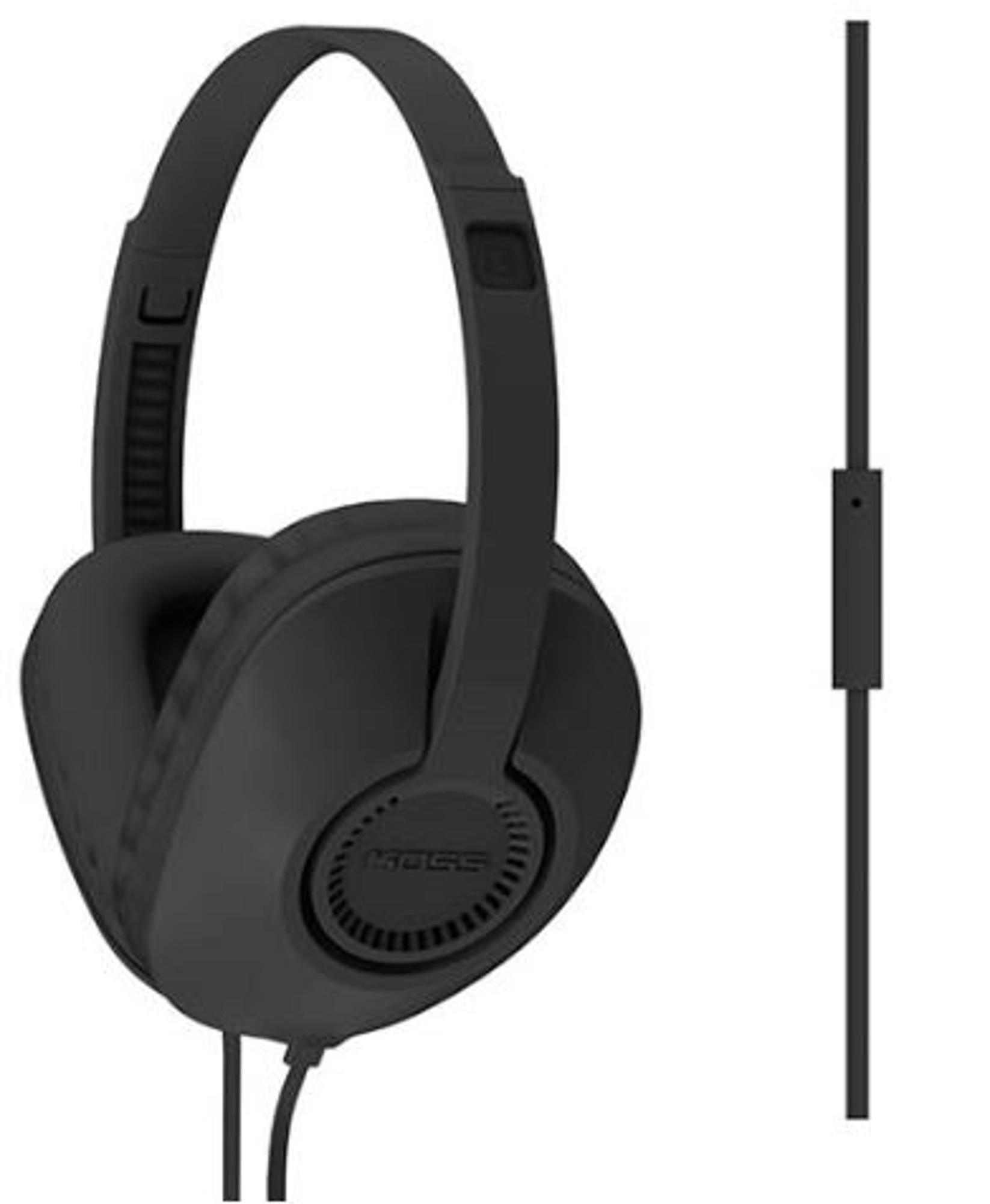 -Koss Full Size Headphone w/Mic - Black