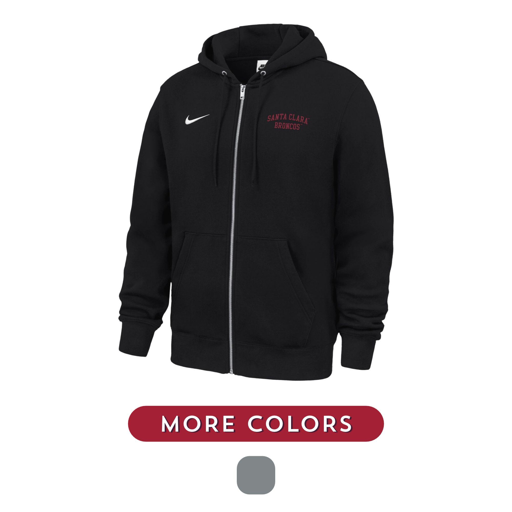 Product image 1 of 1 for Santa Clara Broncos Nike Club Fleece Full-Zip Hoodie, LC Arch Logo