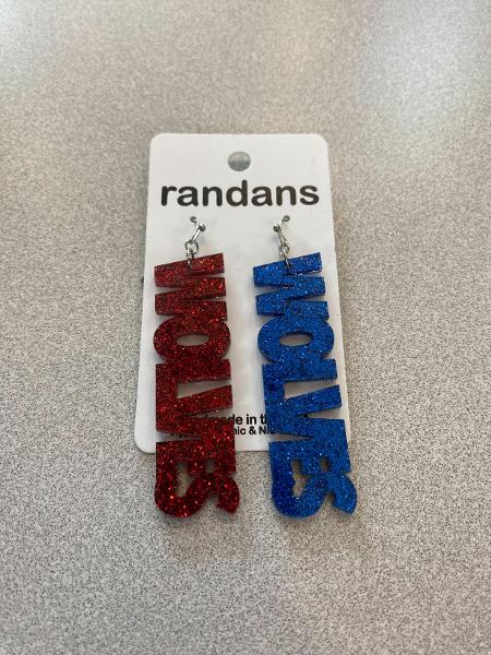 WOLVES CUSTOM TEAM NAME DANGLER EARRINGS; $18.99