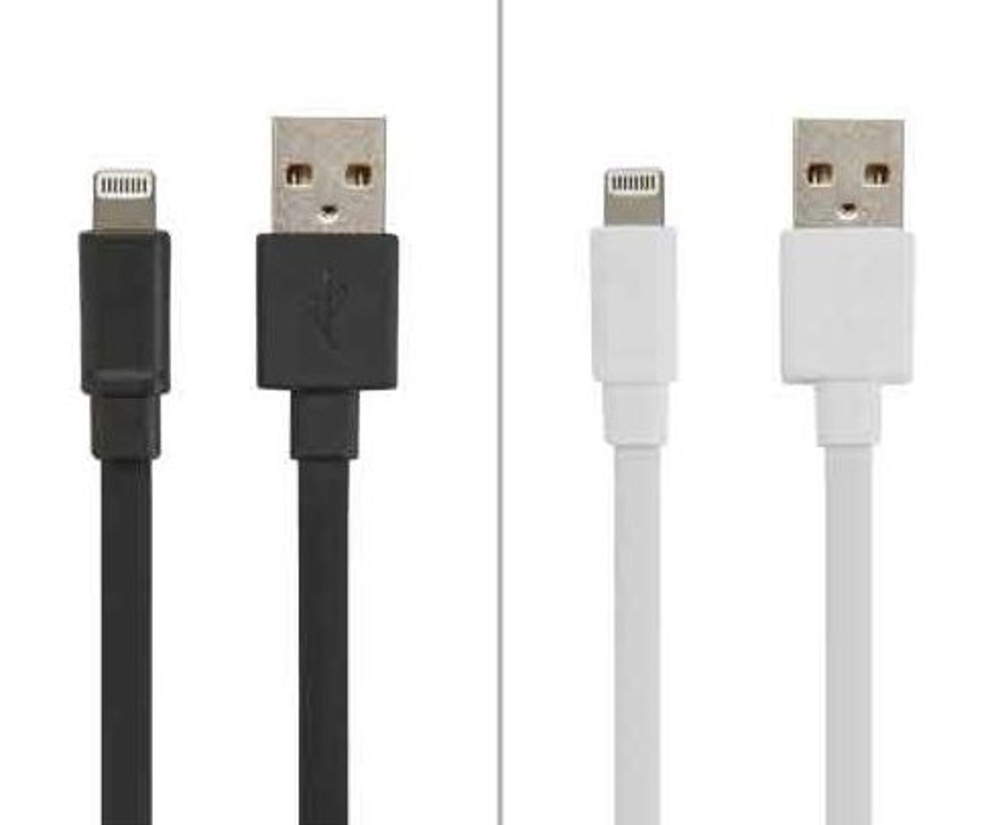 image of: Lightning to USB-A 3ft Cable Black/White