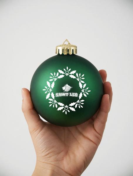 LEO XMAS RND ORNAMENT; $10.99
