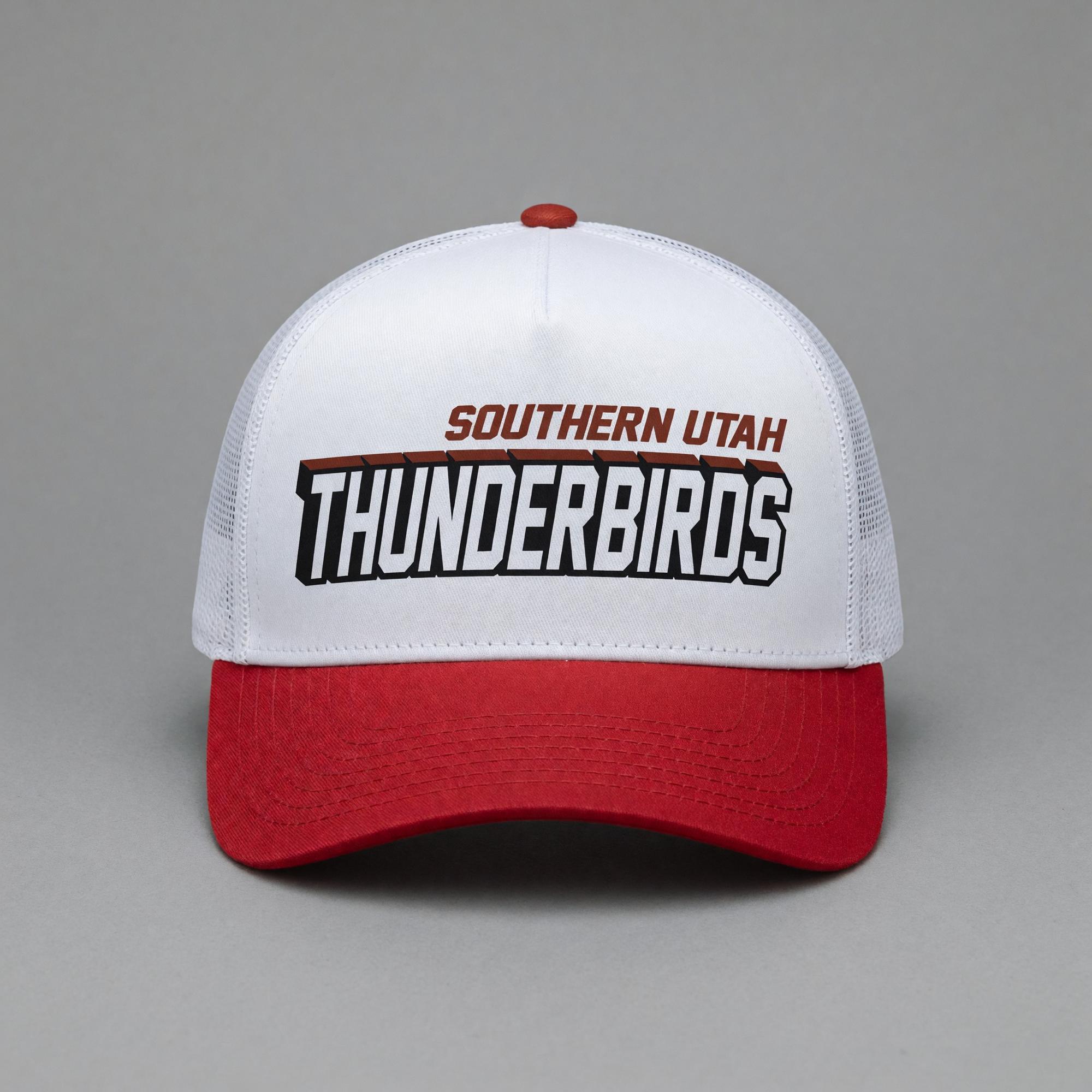 Product image 1 of 1 for CAPX HAT WHITE/RED SOUTHERN UTAH THUNDERBIRDS PRO BLEND
