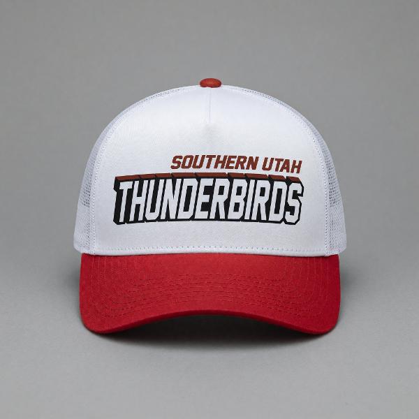CAPX HAT WHITE/RED SOUTHERN UTAH THUNDERBIRDS PRO BLEND; $32.99