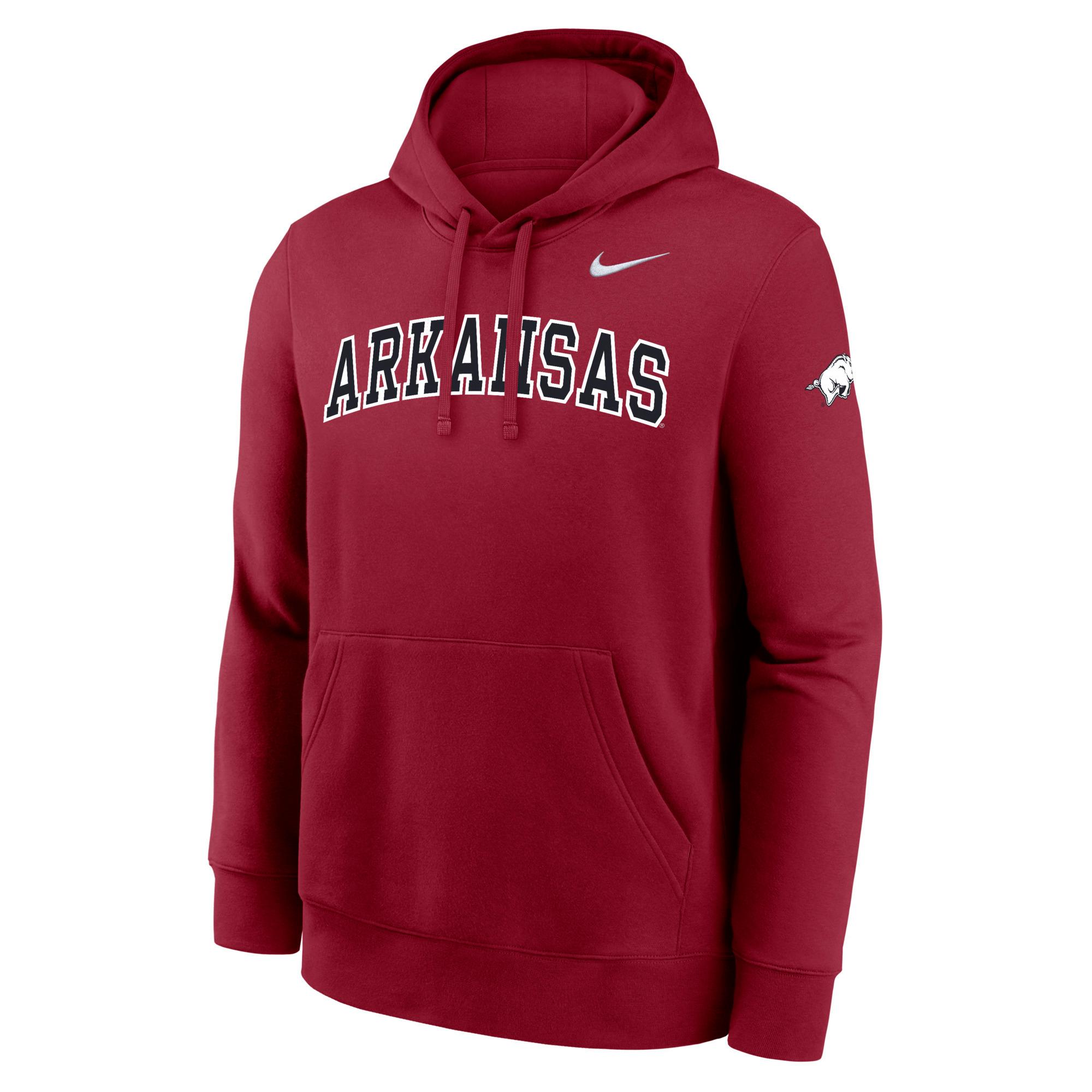 Product image 1 of 1 for Arkansas Razorbacks Nike Club Fleece Tackle Twill Hoodie