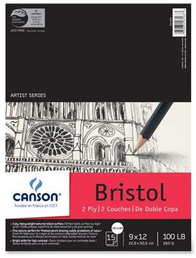 image of: Artist Series Vellum Bristol Pad 9x12