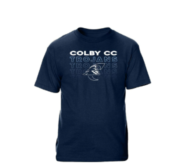 Navy Trojans Fadded Tee; $16.99