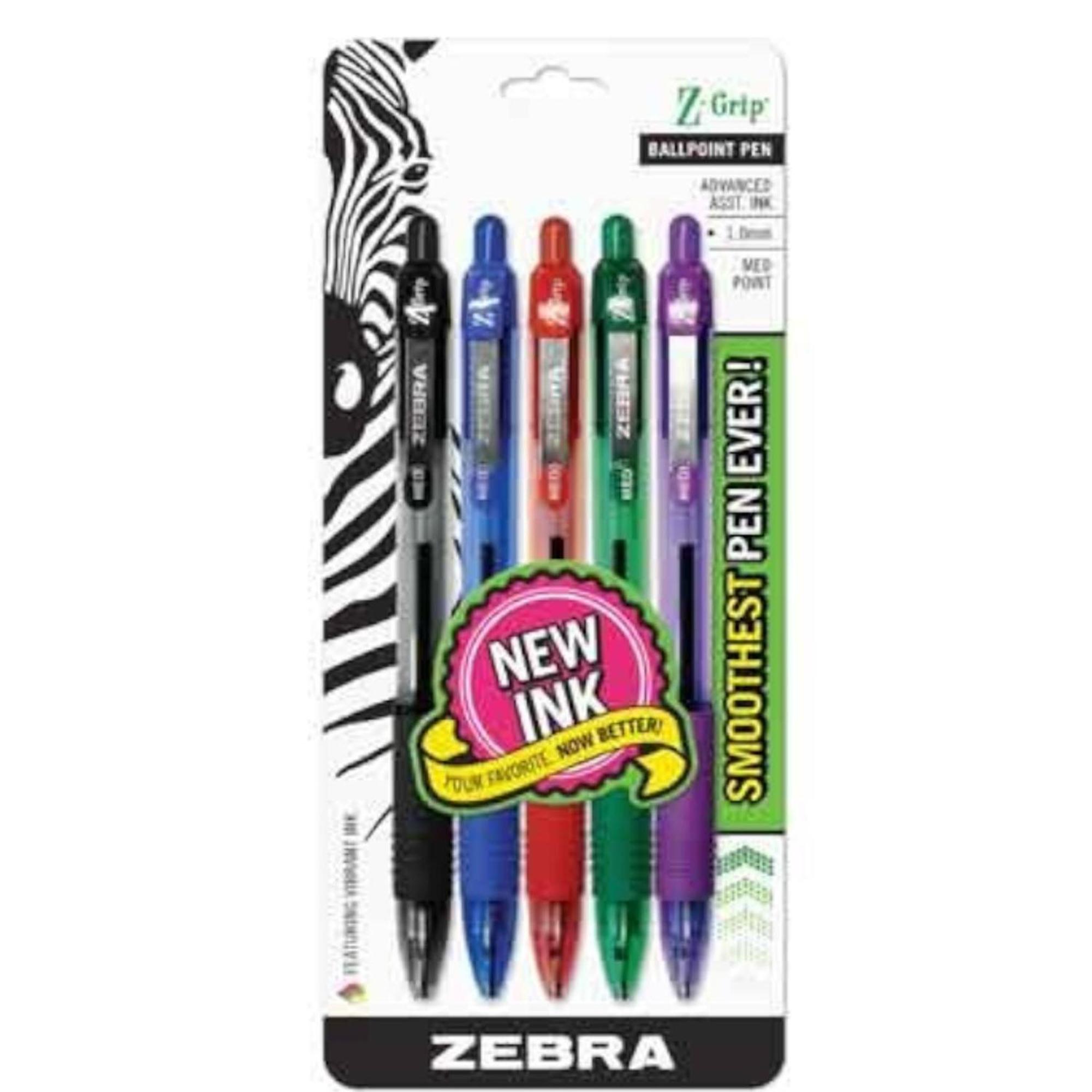 Product image 1 of 1 for Pen Z-grip 5PK Medium Assorted Zebra