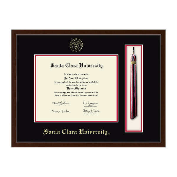 Santa Clara University 8in x 10in Delta Tassel & Cord Diploma Frame; $239.98