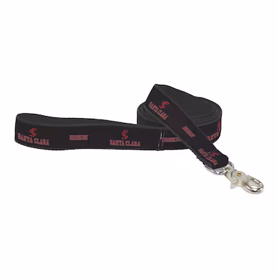 image of: Santa Clara University Ribbon Dog Leash, Black