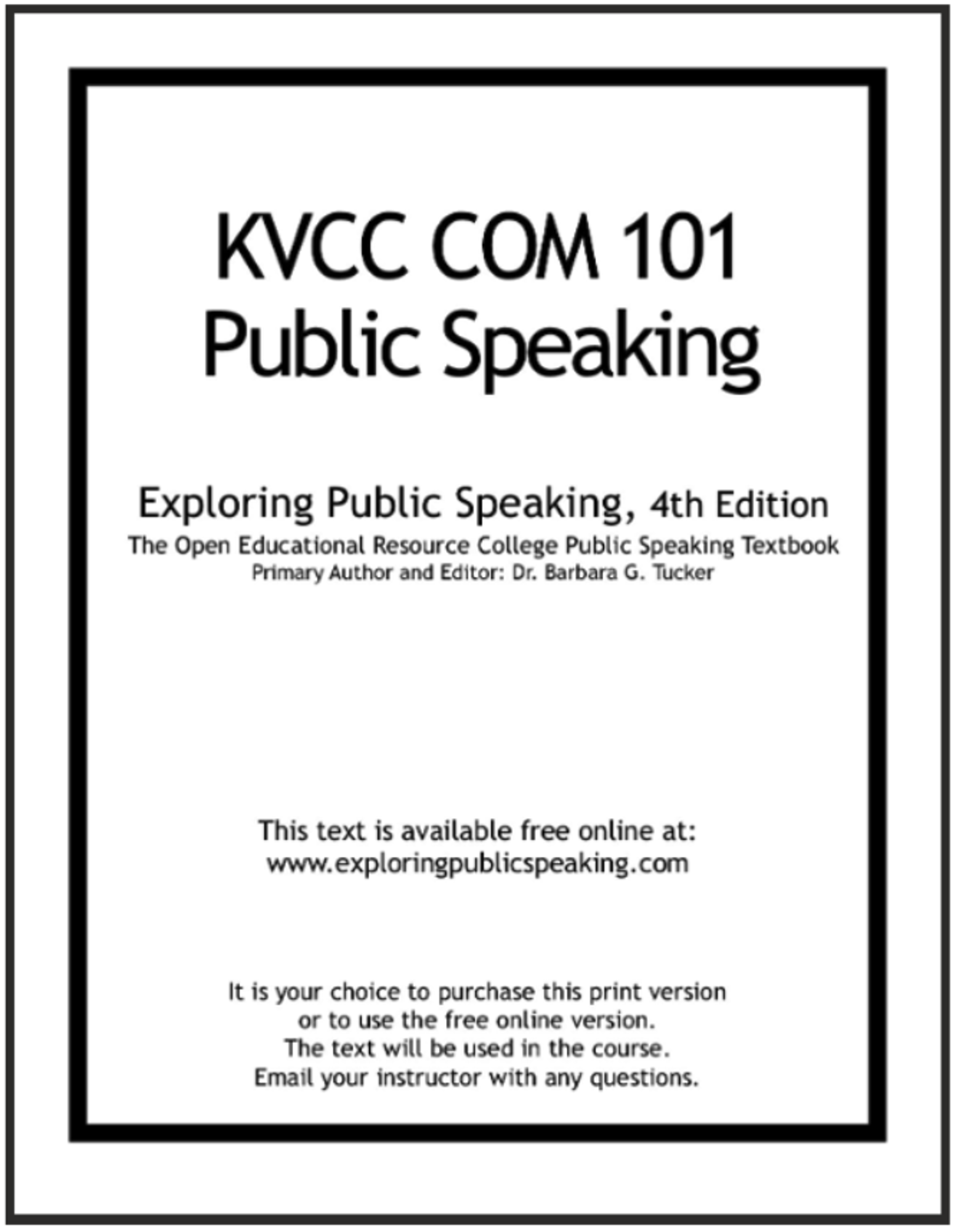 Cover image for COM101 / Exploring Public Speaking:  4th Ed