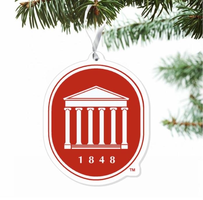 image of: University of MississippiAcrylic Lyceum Crest Ornament