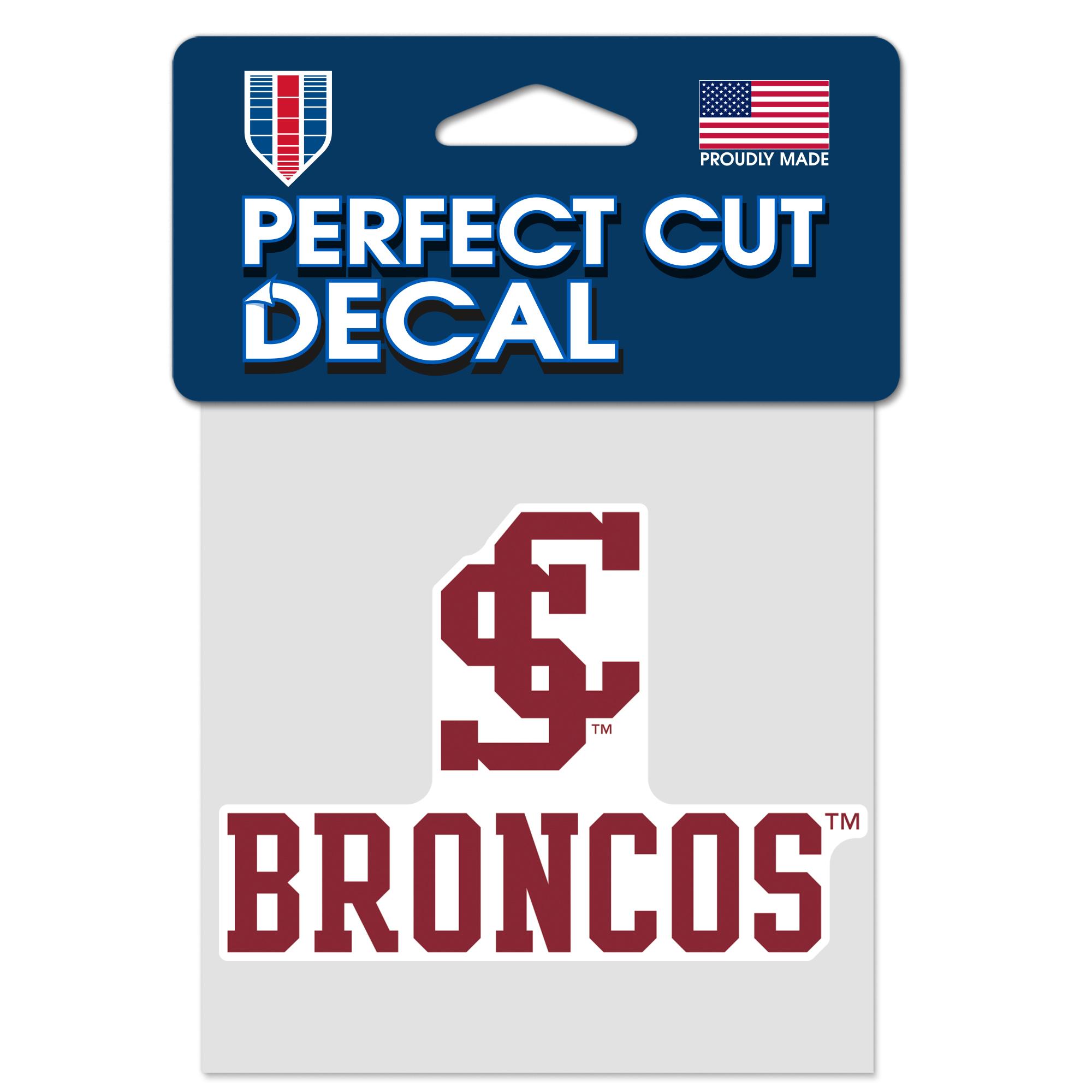 image of: Santa Clara Broncos 4in x 4in Perfect Cut Decal