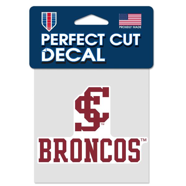 Santa Clara Broncos 4in x 4in Perfect Cut Decal; $7.98