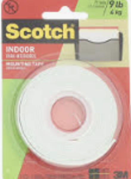 MMM MOUNTING TAPE ROLL .5X75 SCOTCH; $3.99