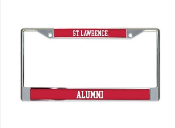 Red Acrylic St. Lawrence Alumni License Plate Frame; $24.99