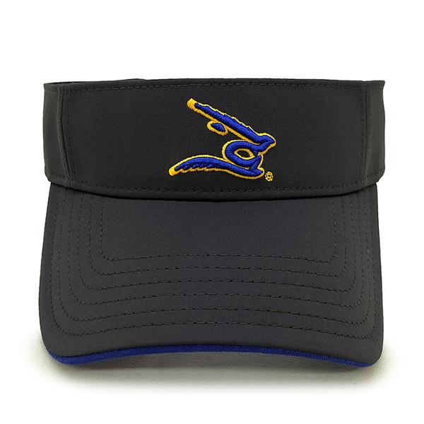 TAMUK VISOR BLU/YEL JAVELINA GRY; $34.99