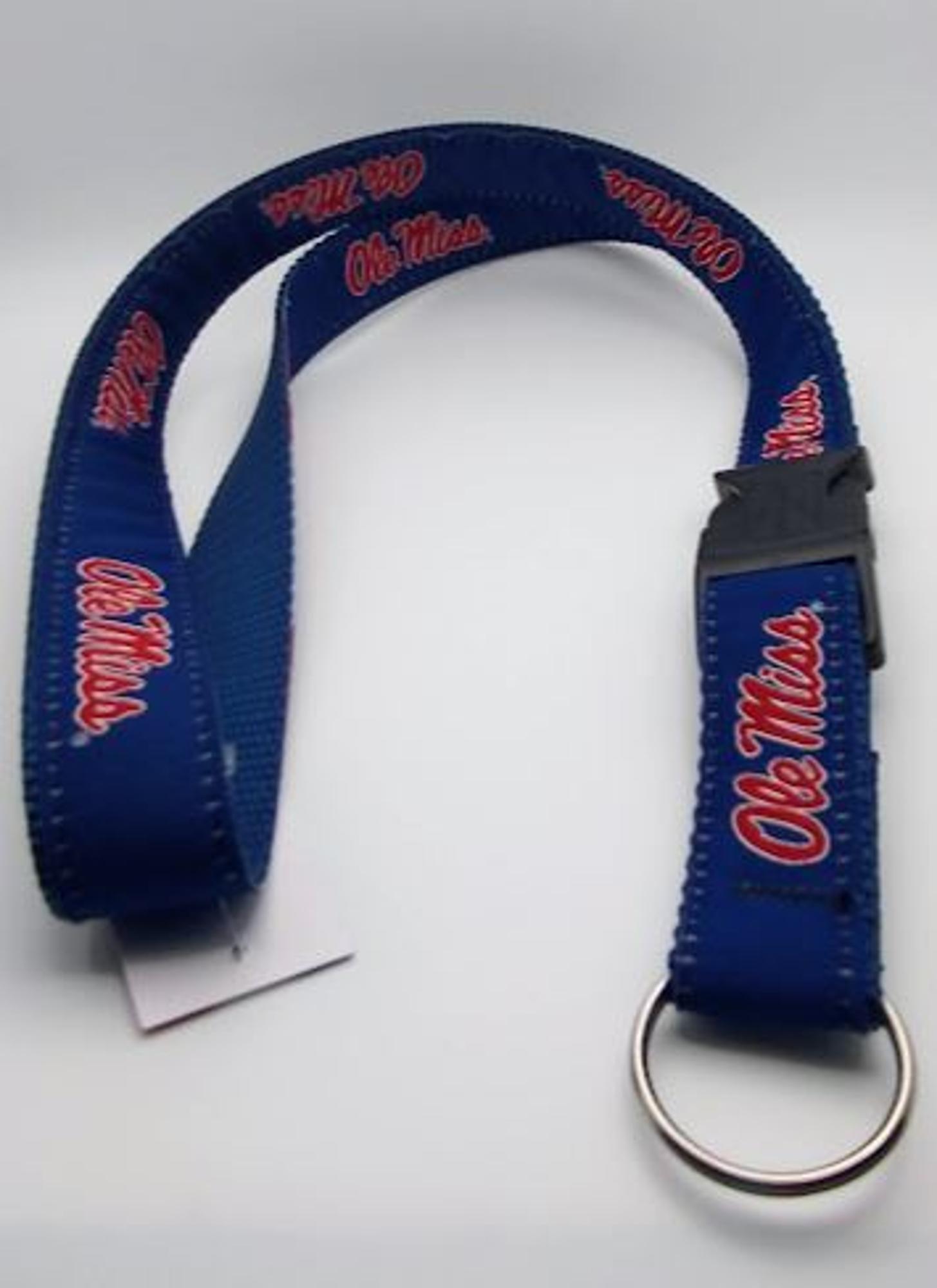 image of: Ole Miss Lanyard with Detachable Keyring 22.5"